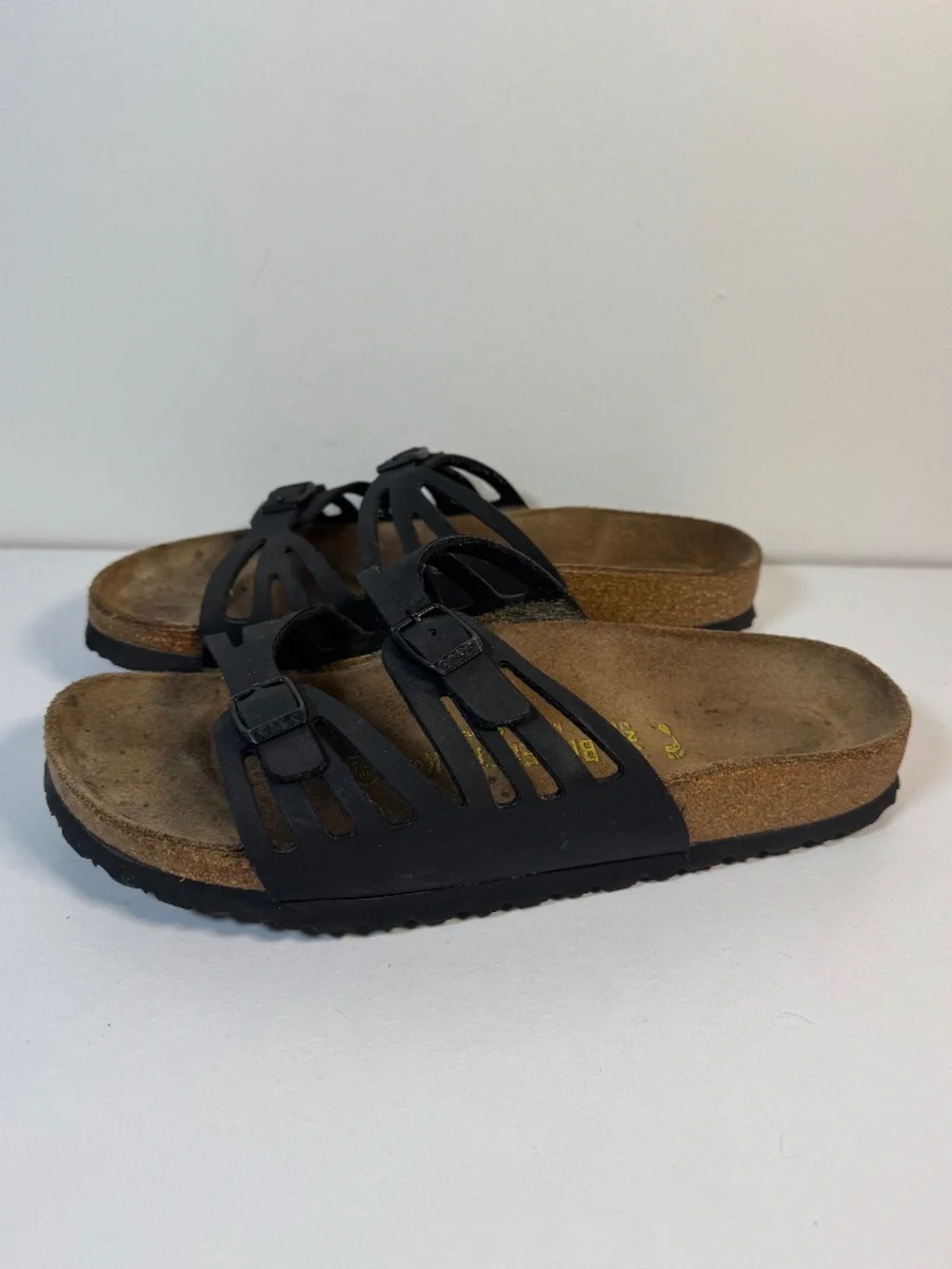 Birkenstock Granada Black Strappy Slide Sandals - EU Size 38 (US Women’s 7-7.5)